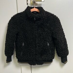 Minilli Girls Sherpa Jacket black size 8